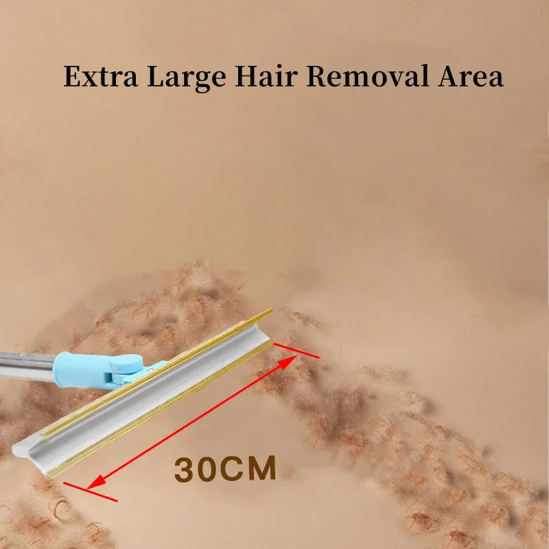 Pet Hair Remover Tool Set – Telescopic Handle Carpet Rake for Dog & Cat Fur, Rug and Upholstery Cleaner