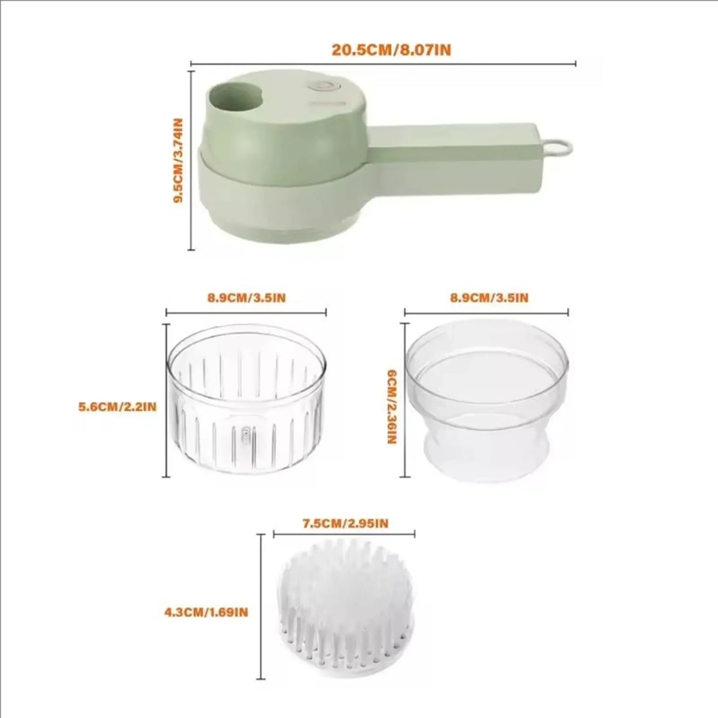 Mini Wireless Food Chopper – Cordless Electric Garlic & Veggie Masher with Multi-Blade Design