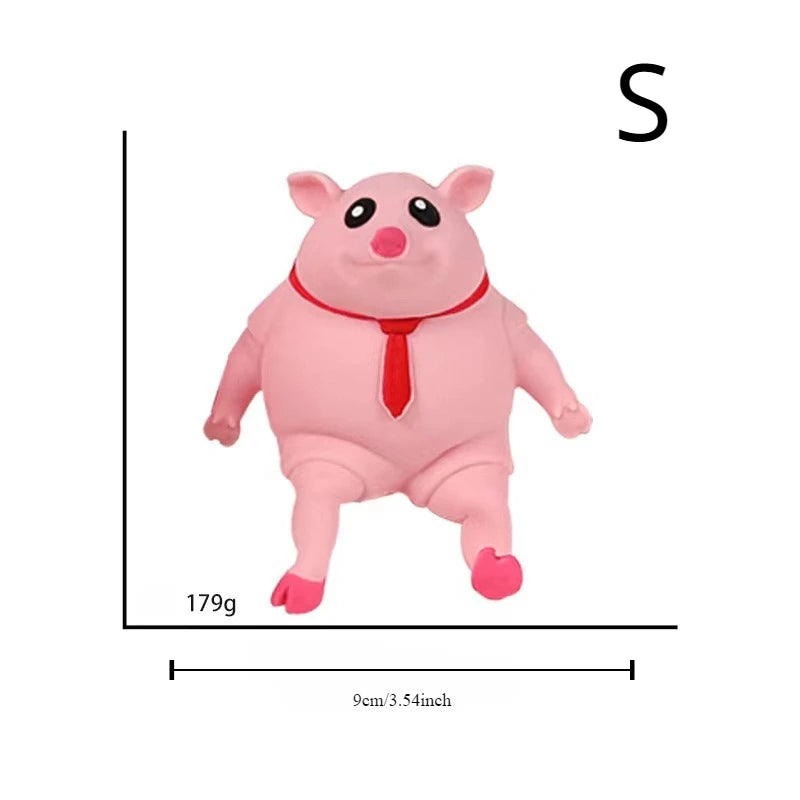Cute Pink Pig Stress Relief Squeeze Toy – Soft Animal Squishy for Pets & Kids | Fun Anti-Stress Sensory Toy
