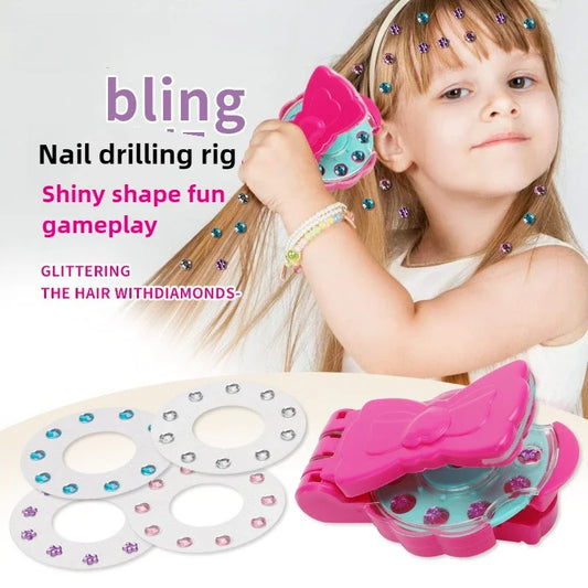 DIY Hair and Clothing Gem Applicator with Decorative Rhinestone Stickers