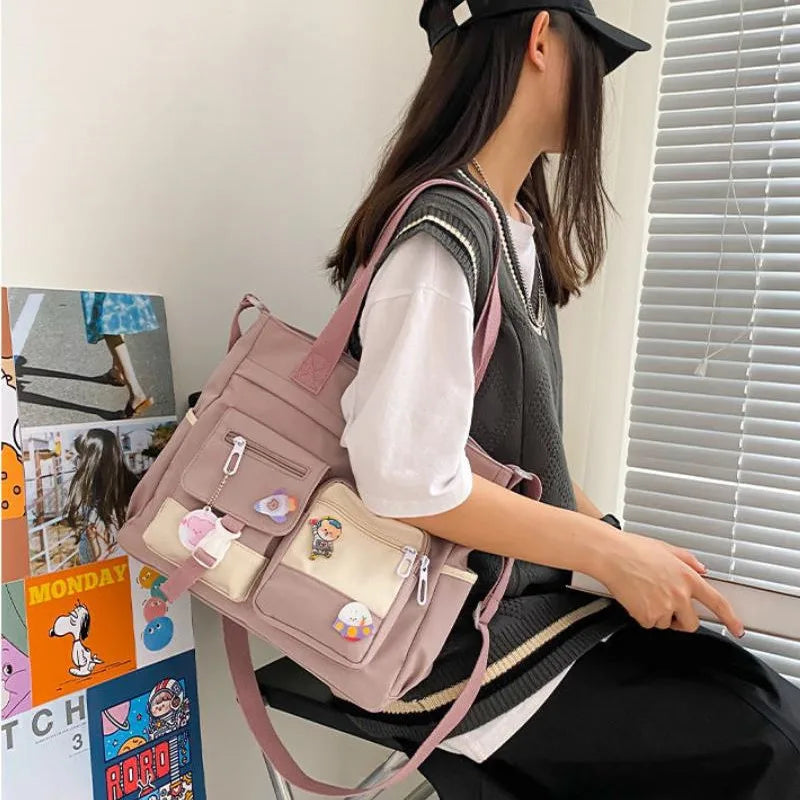 Waterproof Nylon Women's Shoulder Bag – Casual Crossbody Messenger Tote