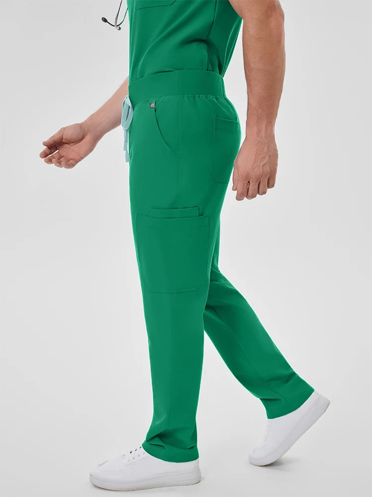 Men's Fluid-Resistant Medical Scrubs Set — Soft Breathable 2-Piece Healthcare Uniform