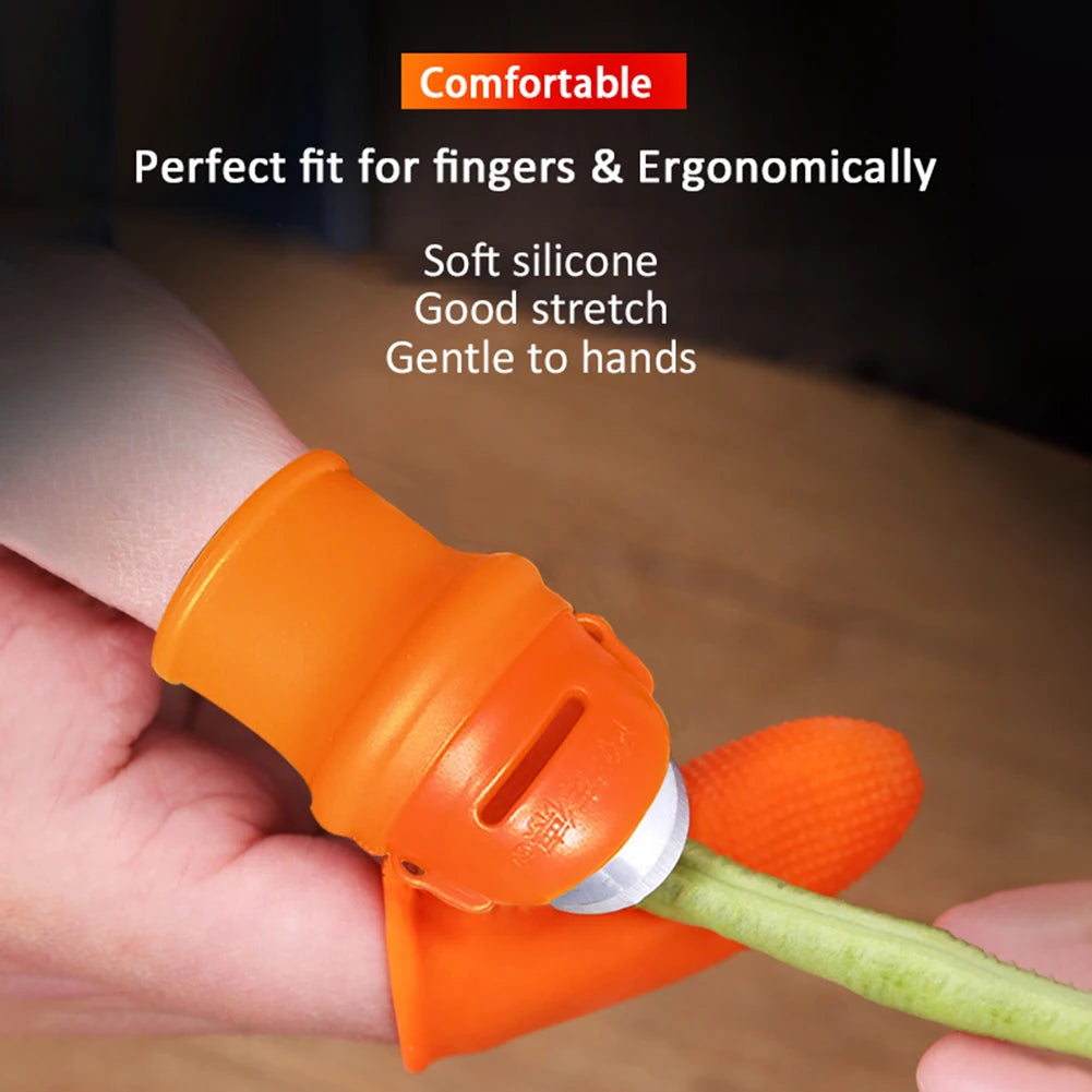 Vegetable Picking Thumb Knife with Finger Protector – Fingertip Cutter for Harvesting, Gardening & Plant Care