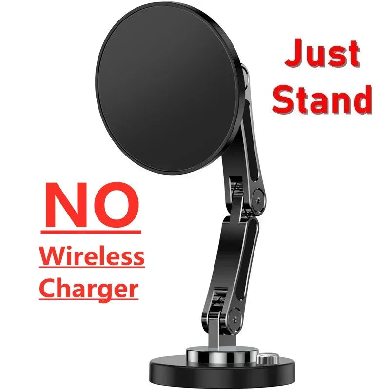 15W Magnetic Wireless Car Charger Mount – Strong MagSafe Phone Holder with 360° Rotation & Fast Charging for iPhone 15/14/13/12