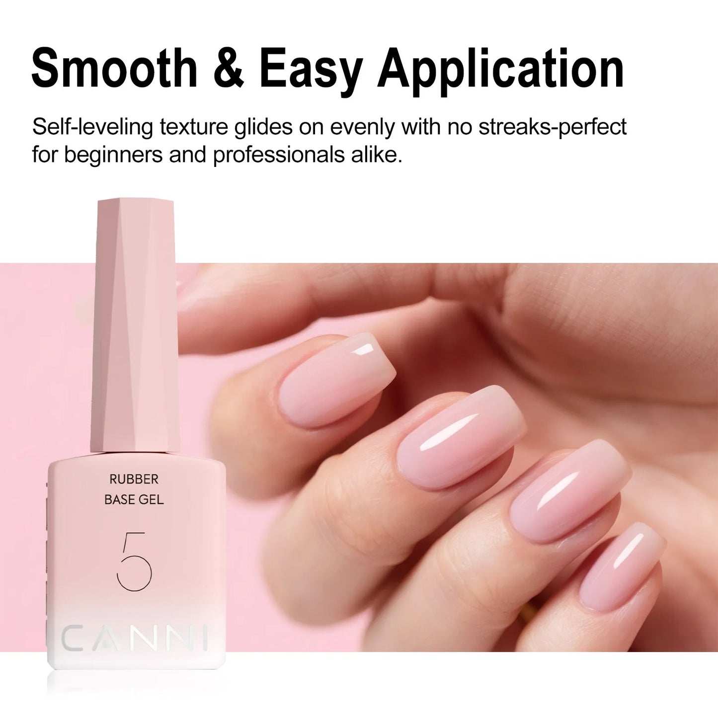 HEMA/TPO-Free Builder Gel – Self-Leveling UV Gel in Bottle, Semi-Permanent Nail Extension & Rubber Base Gel