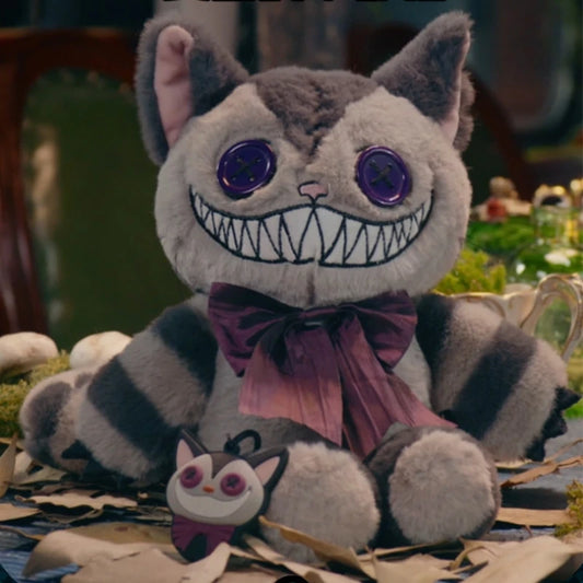 Official Cheshire Cat Plush Doll Funny Kawaii Cartoon Cat Pendant Collectible Stuffed Animal Birthday Gift