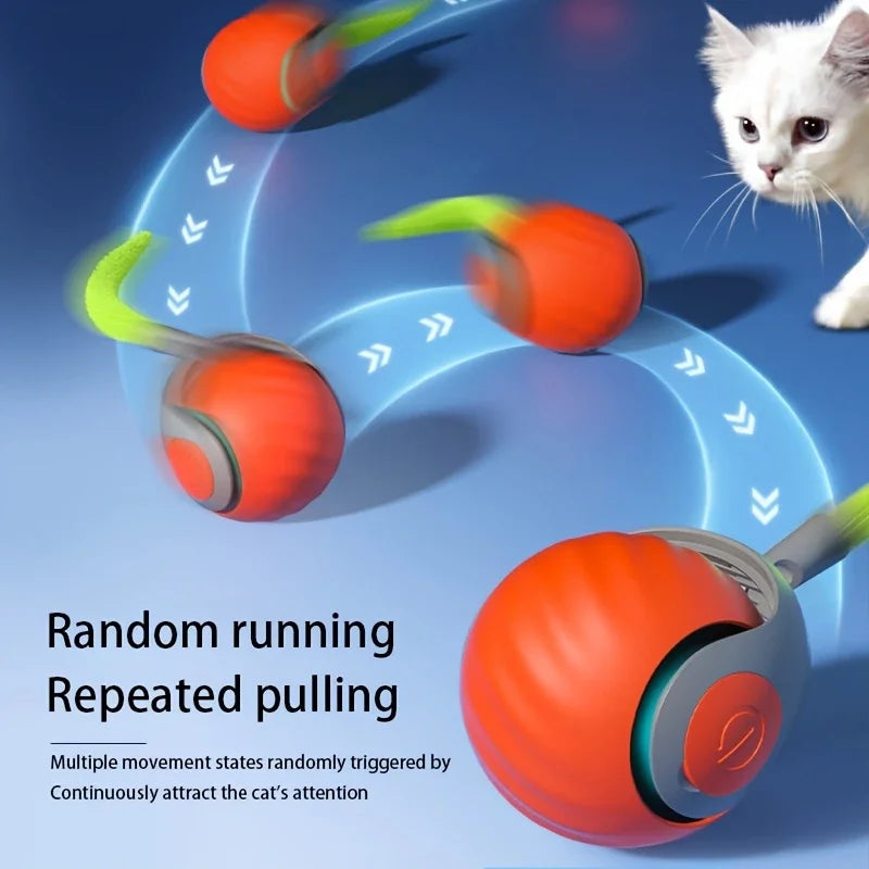 Smart Interactive Pet Toy Ball for Cats & Dogs, USB Rechargeable Automatic Rolling & Bouncing Ball