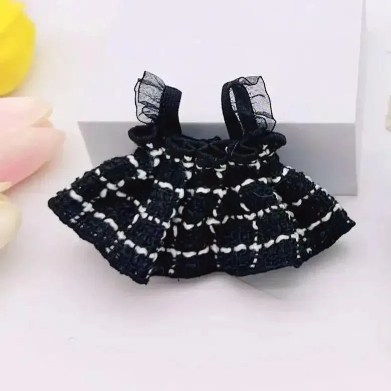 17cm Labubu Doll Clothes Outfit – Accessories for Kpop EXO Labubu Idol V1/V2, Skirt & Sweater Clothing Gift"