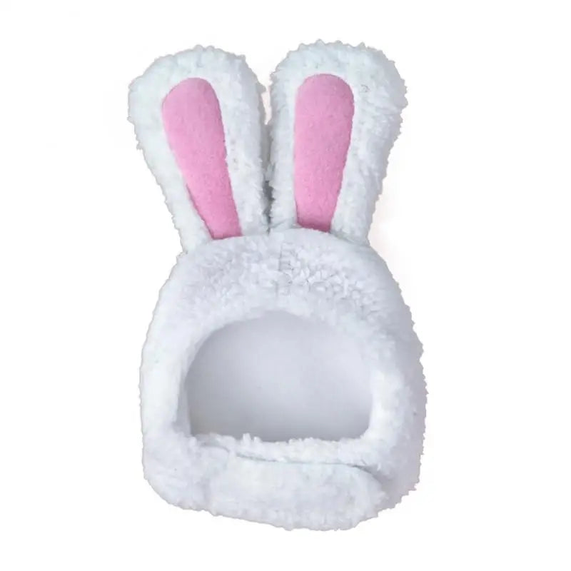 Adorable Bear & Bunny Plush Hat for Cats and Small Dogs – Warm Winter Headwear, Cute Pet Costume Accessory for Christmas and Holidays