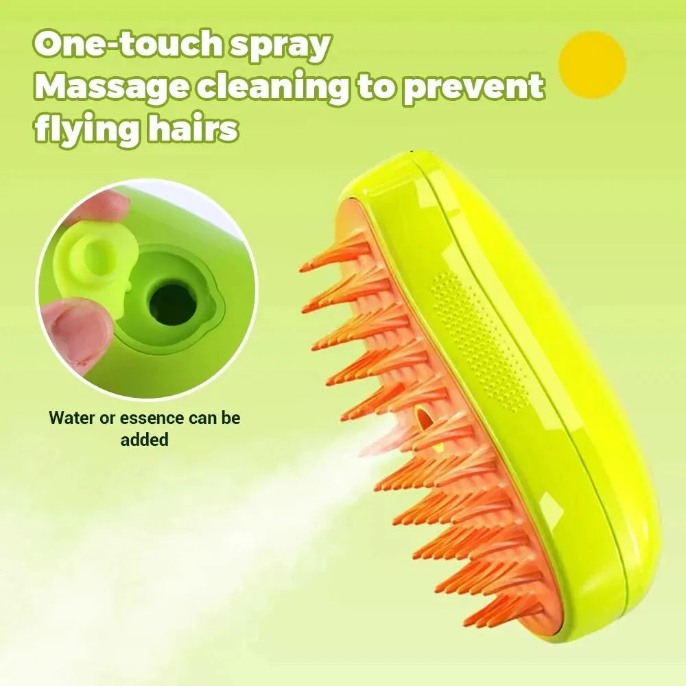 3-in-1 Pet Grooming Brush for Cats and Dogs – Spray Grooming & Massage Comb