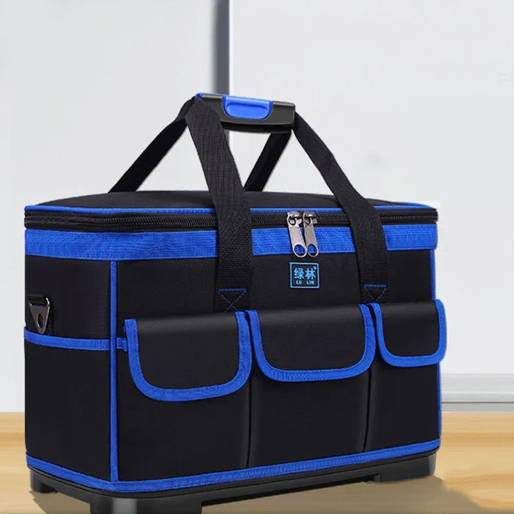 Large Oxford Cloth Tool Bag, Thickened Heavy-Duty Multi-Functional Tool Organizer for Electricians, Carpenters & Repairs