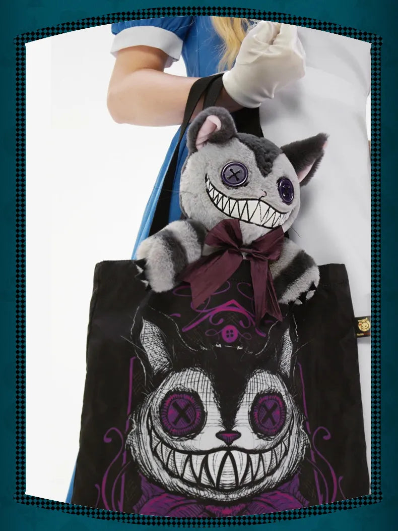 Official Cheshire Cat Plush Doll Funny Kawaii Cartoon Cat Pendant Collectible Stuffed Animal Birthday Gift