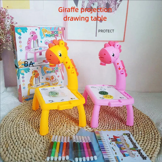 Children's LED Projector Drawing Table – Educational Painting Set and Learning Toy for Kids