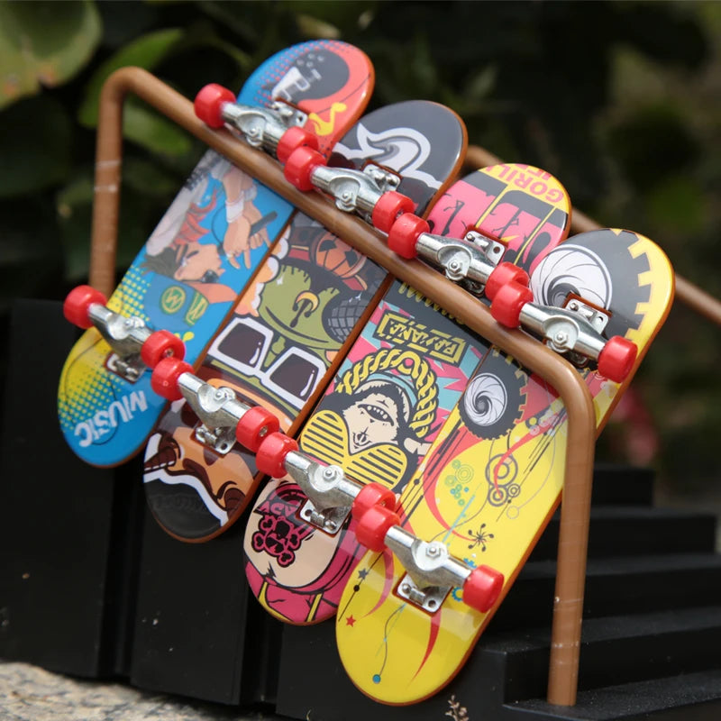 MEOA Mini Finger Skateboard and Scooter Set with Roller Skates, Drift Board, Replacement Wheels, Tools and Finger Clothing