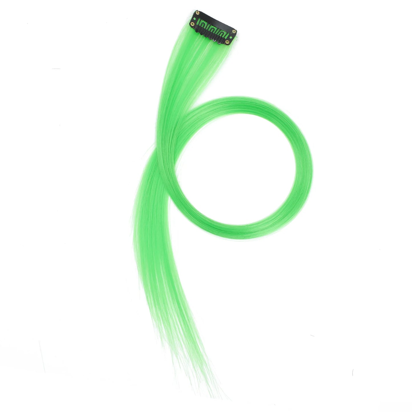 22-Inch Straight Clip-In Synthetic Hair Extensions – Colorful Highlight Hairpiece