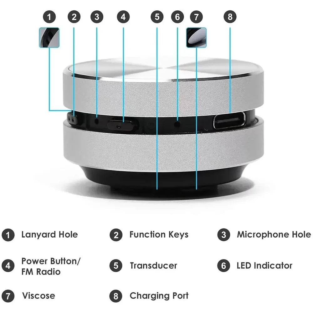 Bone Conduction Bluetooth Speaker – Portable Wireless Speaker with FM Radio