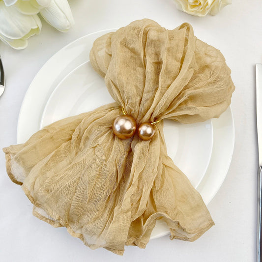 6PCS Sage Gauze Cheesecloth Napkin Table Placemats Setting Dining Wedding Party Banquets Christmas Banquets Arches Cake Decor