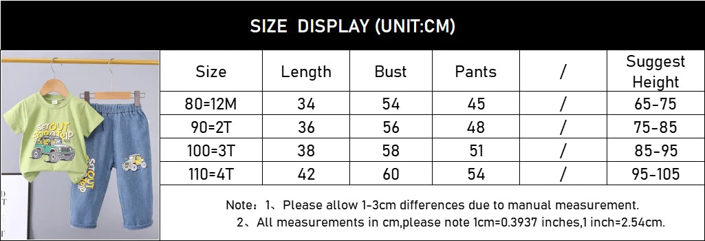 2025 New Summer Baby Boys Clothing Set Cotton Car Short Sleeve T-Shirt Pants 2Pcs Outfits for 1-4 Years Kids Children Tracksuits