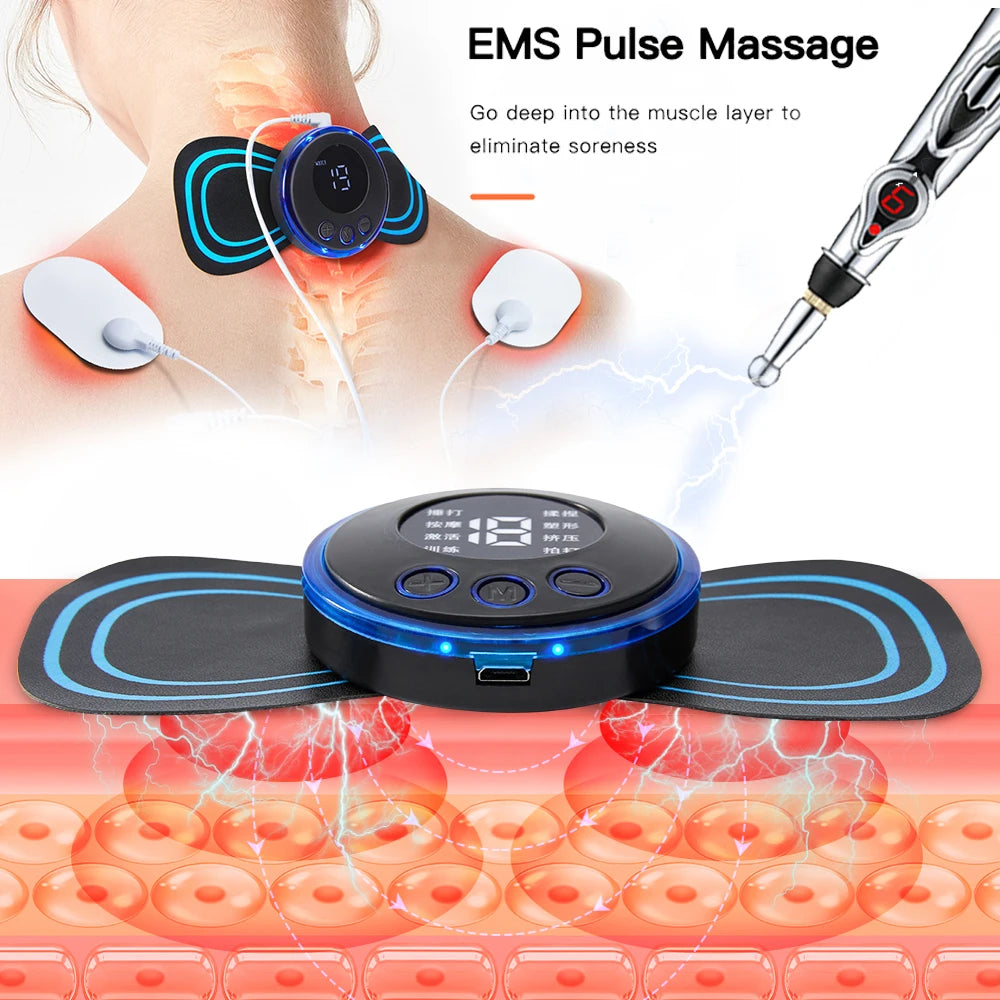 Electric Foot Massager Pad – EMS Pulse Muscle Stimulation Device for Pain Relief and Relaxation