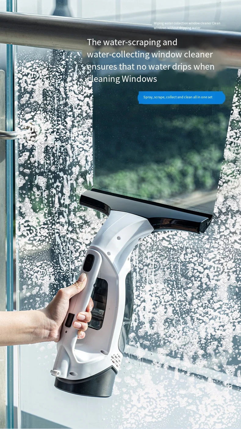 Multifunctional Cordless Electric Window Cleaner | Rechargeable Automatic Glass Cleaning Machine for Windows, Mirrors & Shower Glass