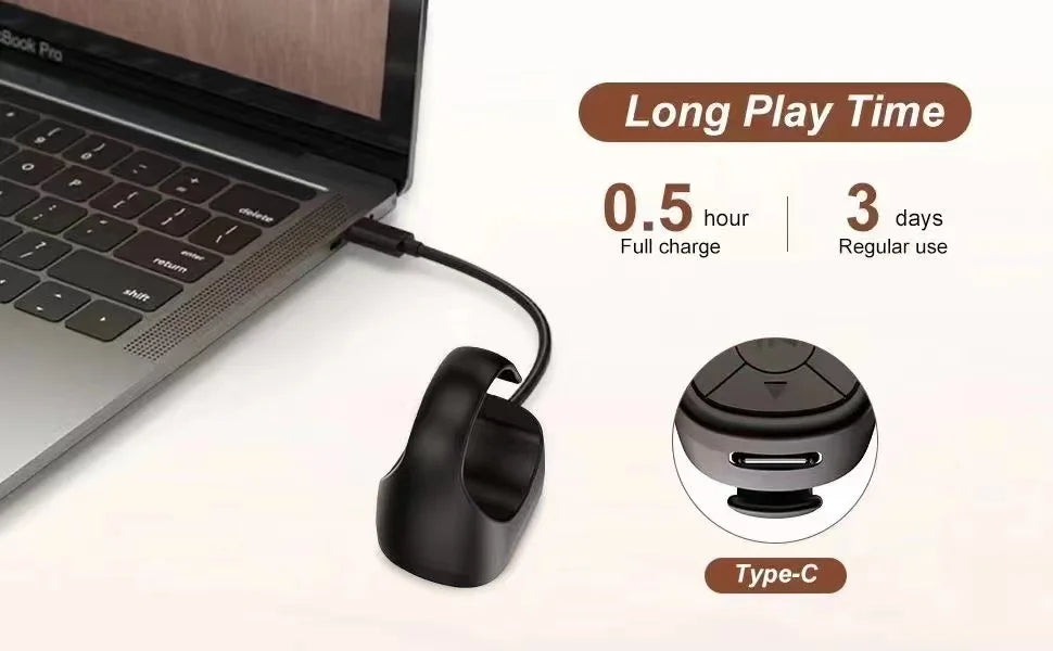 TikTok Scrolling Ring Remote Control – Bluetooth Page Turner & Camera Shutter for iPhone, iPad, Android Phones & Tablets, Remote Scrolling for Short Videos, Music Control & Photography