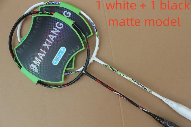 2PCS MAI XIANG-N11 Professional Badminton Rackets – 30 LBS Nano Carbon, High-End Offensive Racquets for Advanced Players