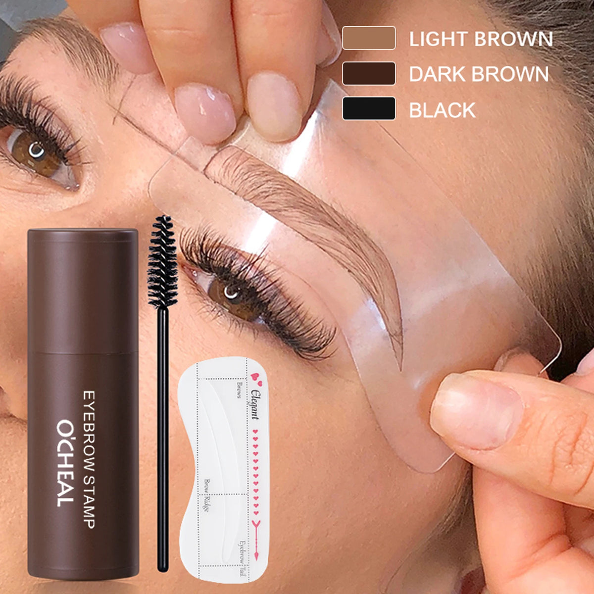 O'CHEAL Eyebrow Stamp Powder and Hairline Touch-Up Kit
