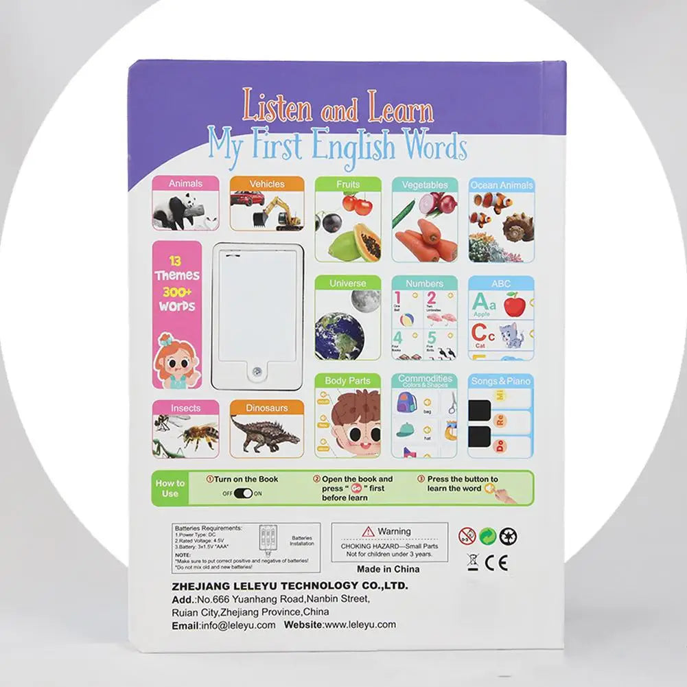 My First English Sound Book for Babies & Toddlers – Interactive Learning Toy with Fun Words & Sounds for Early Language Development