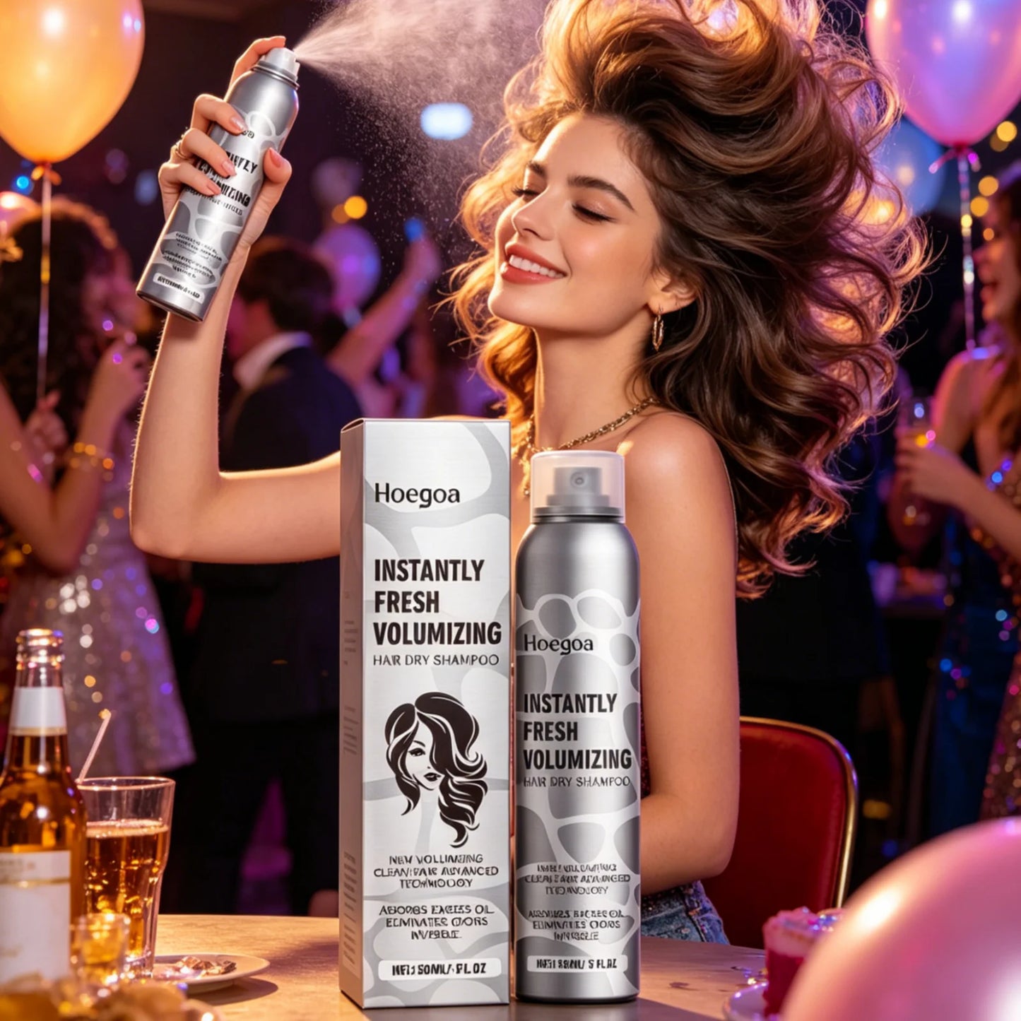 Volumizing Dry Shampoo Spray – Adds Volume, Absorbs Oil & Eliminates Odor, Instant No-Wash Hair Refresh (150ml)