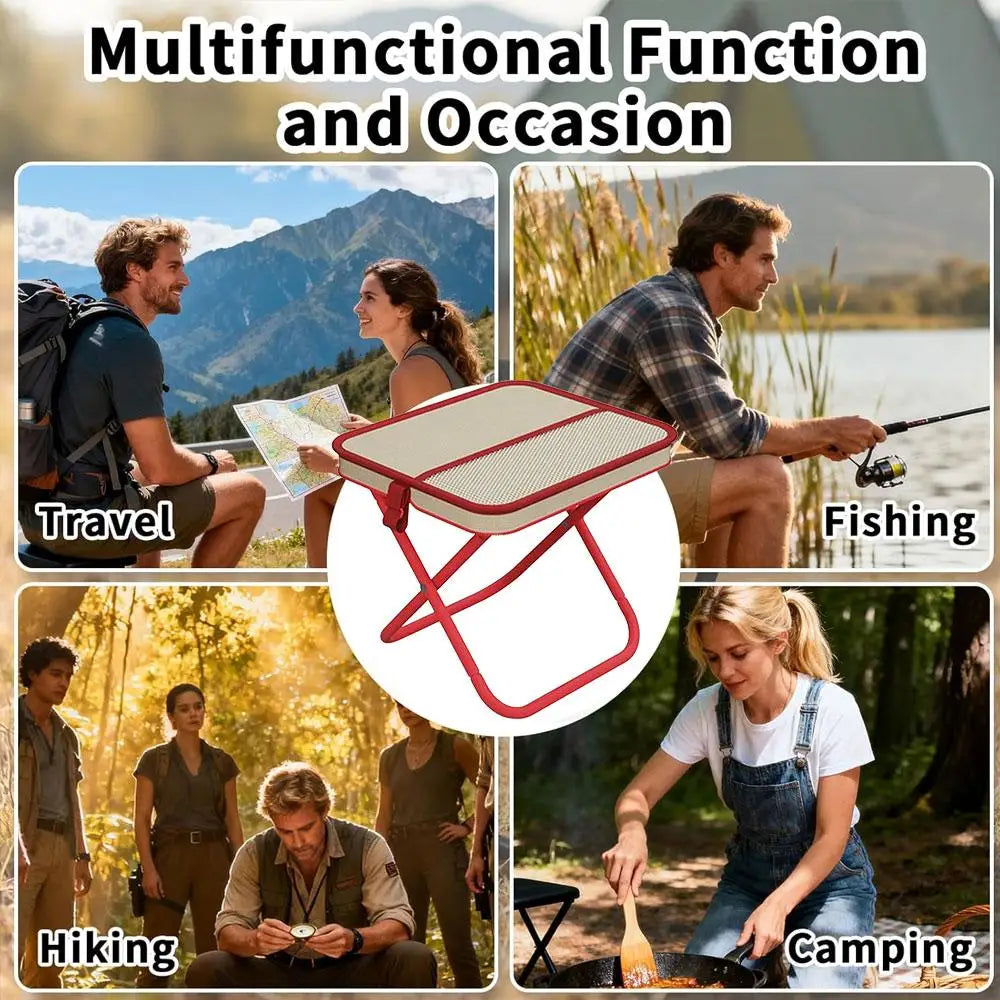 Portable Folding Camping Stool with Shoulder Bag – Lightweight Outdoor Seat for Hiking, Fishing & Picnic