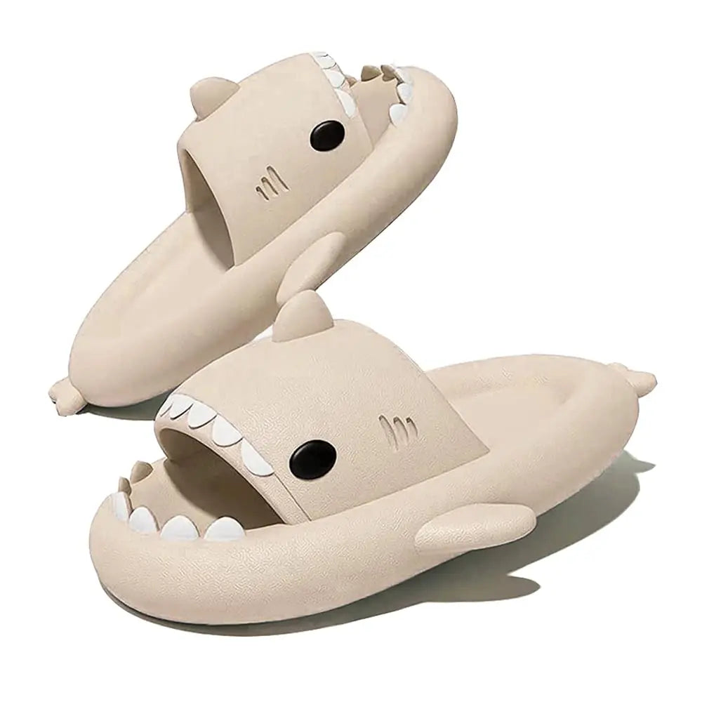 Shark Slides – Cloud Slippers for Men & Women | Summer Open-Toe Sandals | Anti-Slip Casual Beach, Pool & Shower Shoes