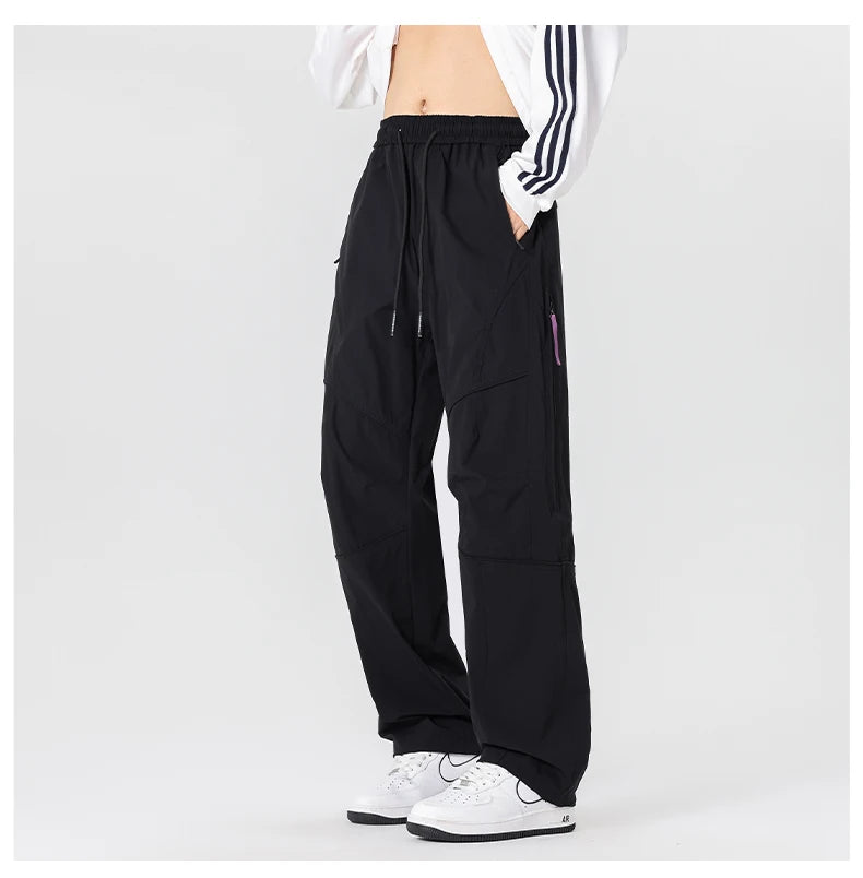 Men’s Casual Pants Loose Fit Straight Leg – Water-Resistant Everyday Trousers Spring Fashion