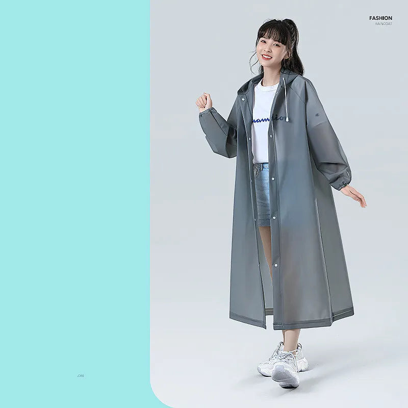 Reusable Hooded Rain Poncho – Waterproof & Spill-Proof for Men and Women
