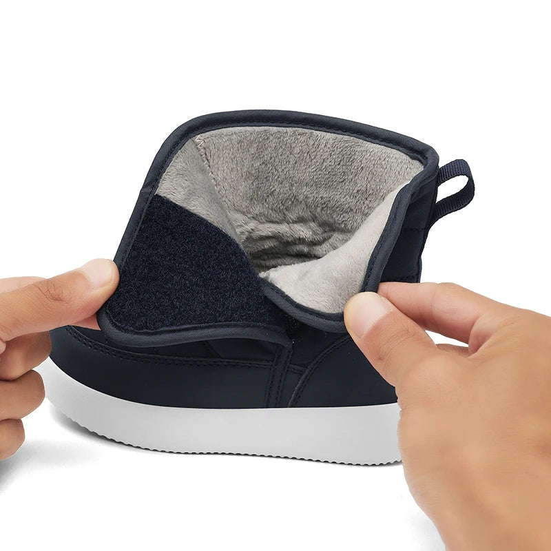 Winter Warm Kids Snow Boots – Plush, High-Top, Anti-Slip, Waterproof Cotton Shoes for Boys & Girls