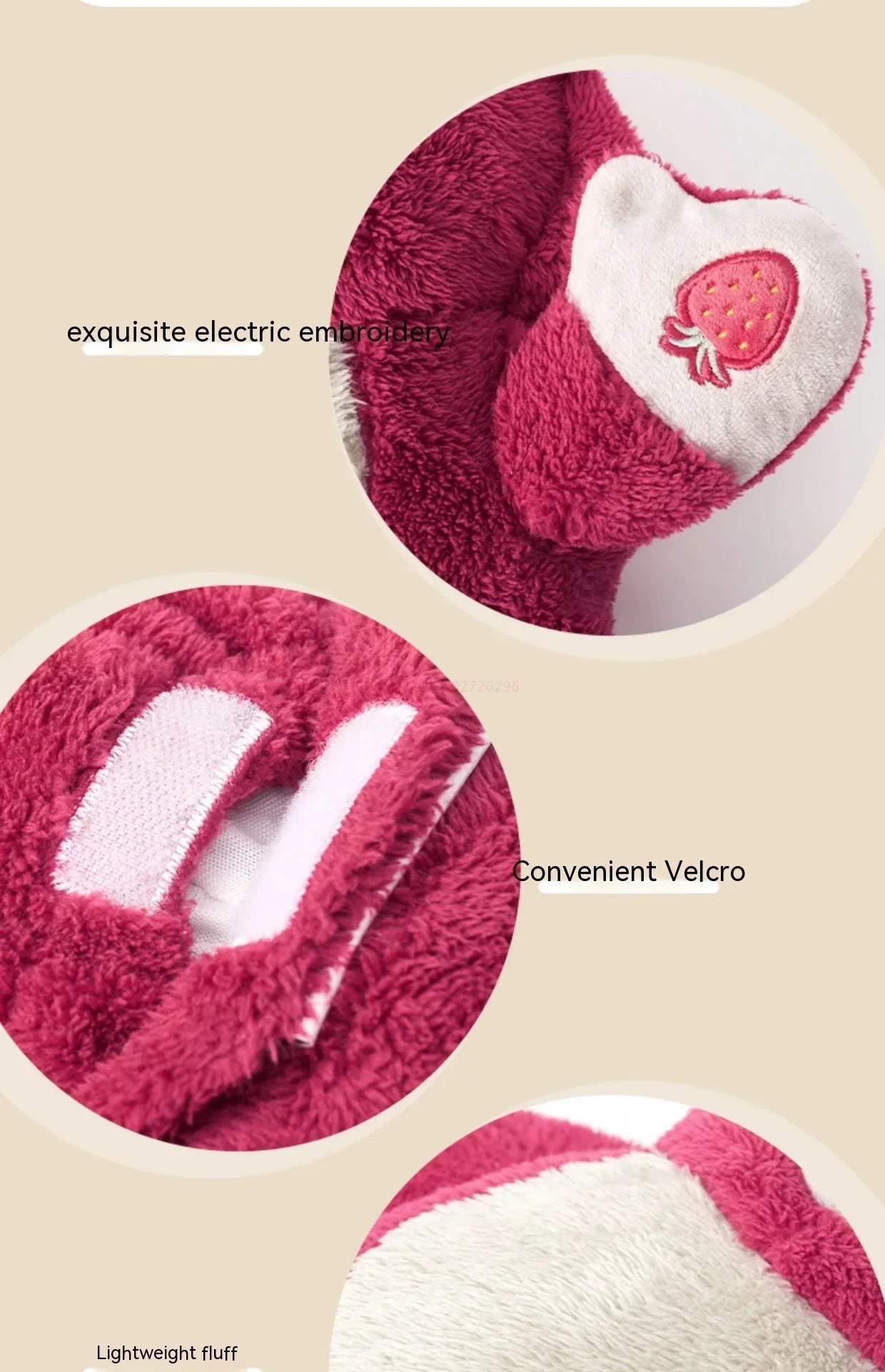 Large Plush Hot Water Bottle Cover – Kawaii Cartoon Character Design