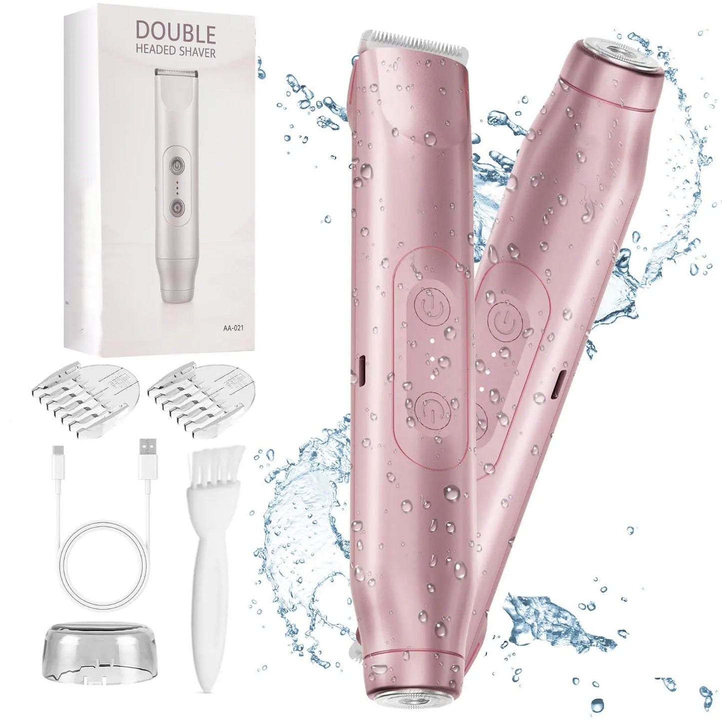 Electric Shaver for Women – 2-in-1 Epilator & Razor | Painless Hair Removal for Body, Legs, Face, Bikini & More