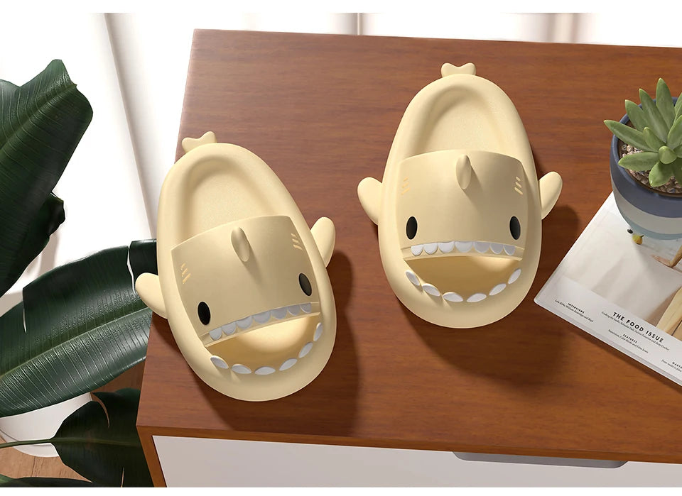 Shark Slippers – Soft Cloud Slides for Women & Men | Indoor/Outdoor EVA Mules | Beach & Bathroom Sandals
