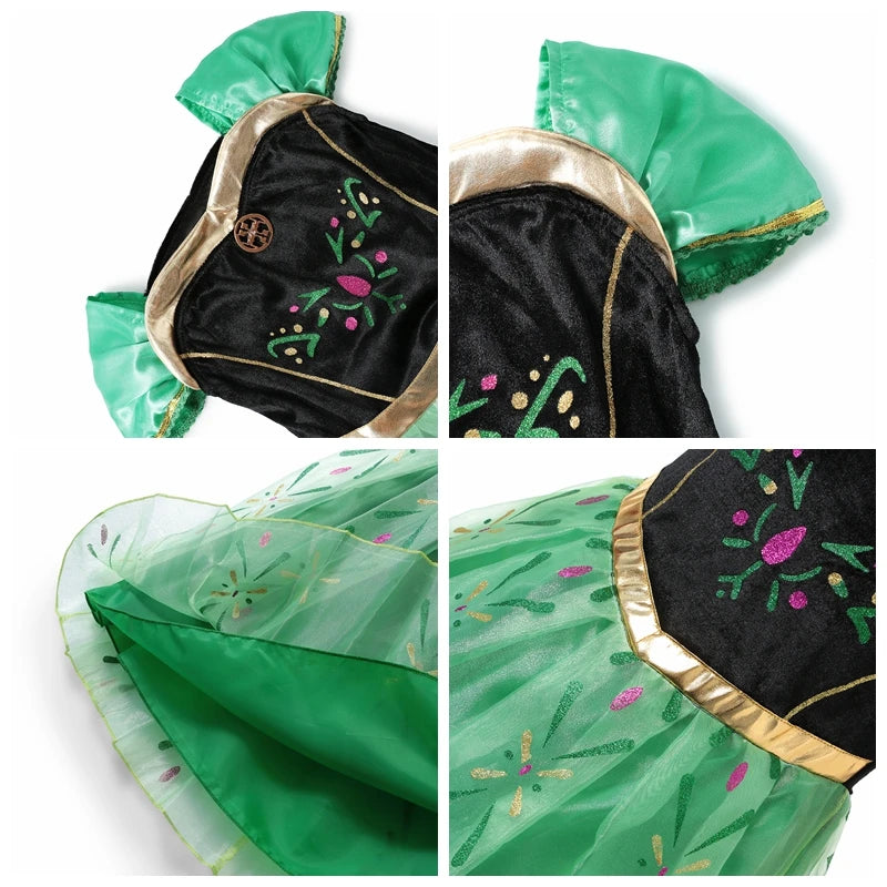Kids Princess Costume Dress – Full Print Cosplay Outfit for Birthday, Carnival & Party