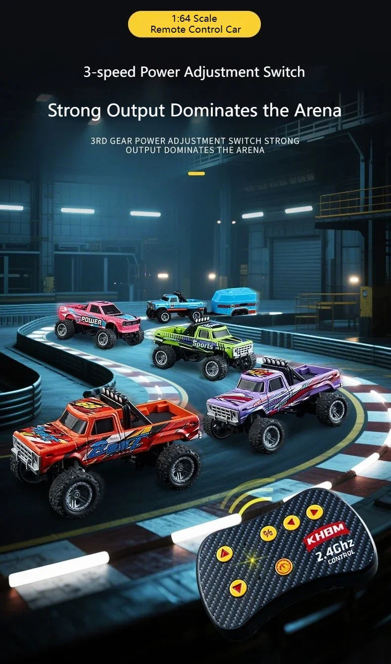 1/64 Scale Mini Alloy Remote Control Car – Portable RC Toy with Up to 60 Minutes Runtime – Fun Electronic Gift for Children