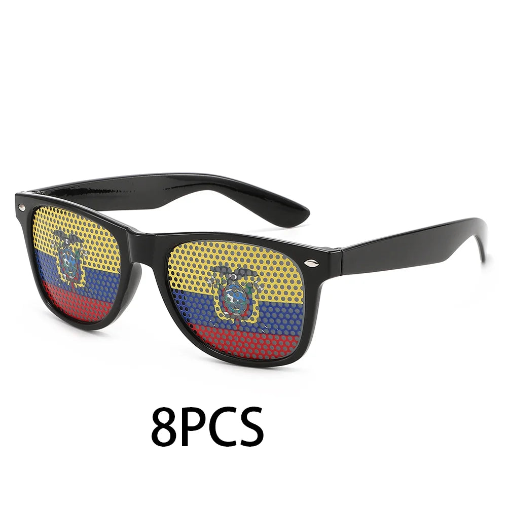 8PCS HD Vision Flag Sunglasses – Football Fan Sports Party Eyewear