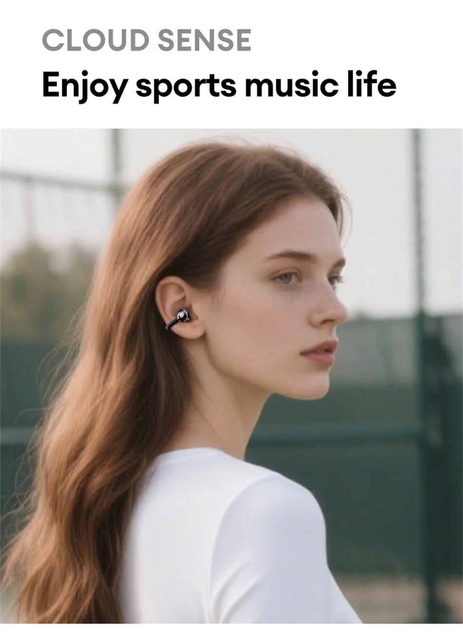 Lenovo LE302 Wireless Bluetooth 6.0 Clip-On Earbuds with HiFi Stereo Sound and Long Battery Life