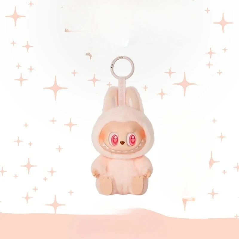 Transparent Protective Display Cover for Labubu Monster Toy – Cute Elf Plushie Storage Box for Party Dolls
