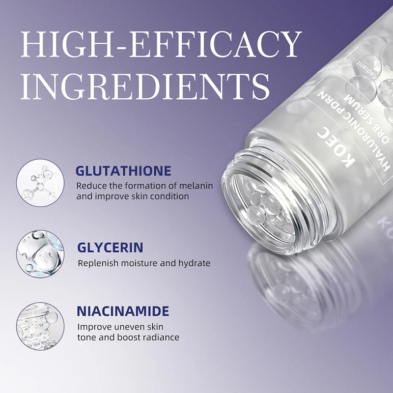 Hyaluronic Acid & Salmon DNA PDRN Beads Serum for Face – Hydrating, Firming, Anti-Aging, Brightening Korean Skincare Essence