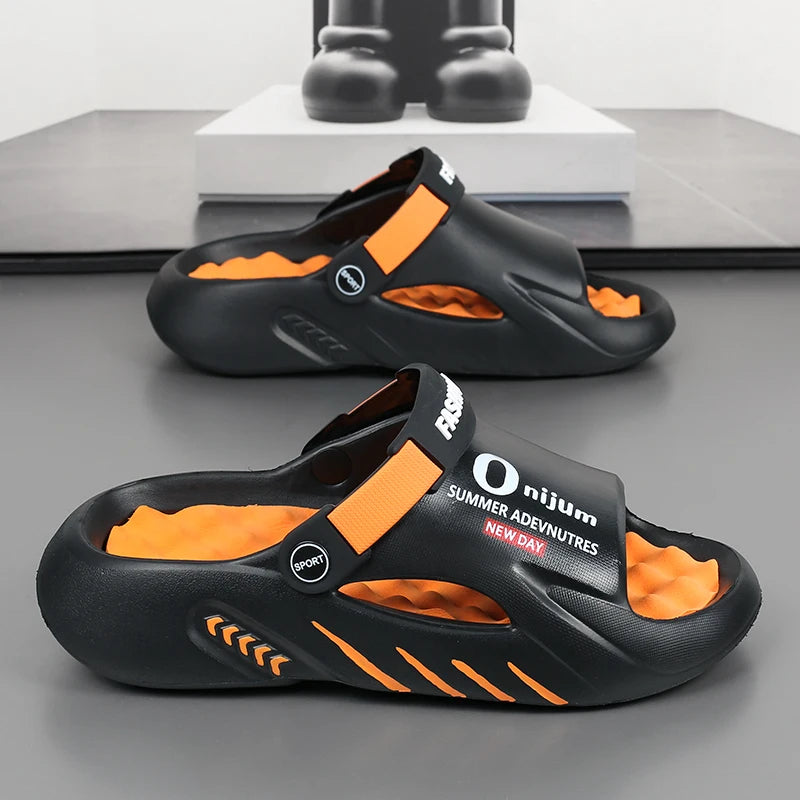 Men's EVA Platform Slides — Soft-Sole Sandals for Indoor & Outdoor Wear