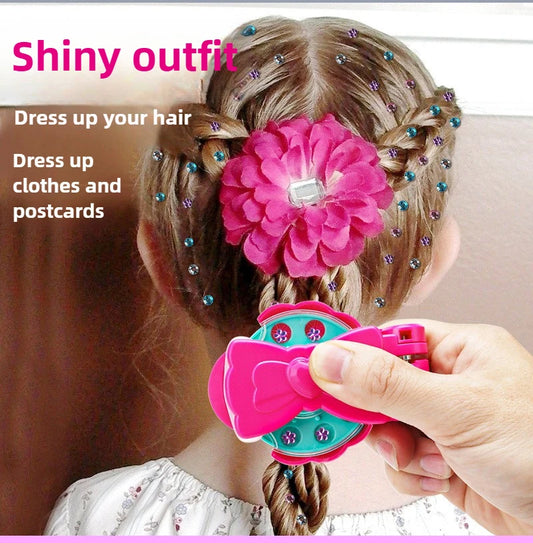 DIY Hair and Clothing Gem Applicator with Decorative Rhinestone Stickers