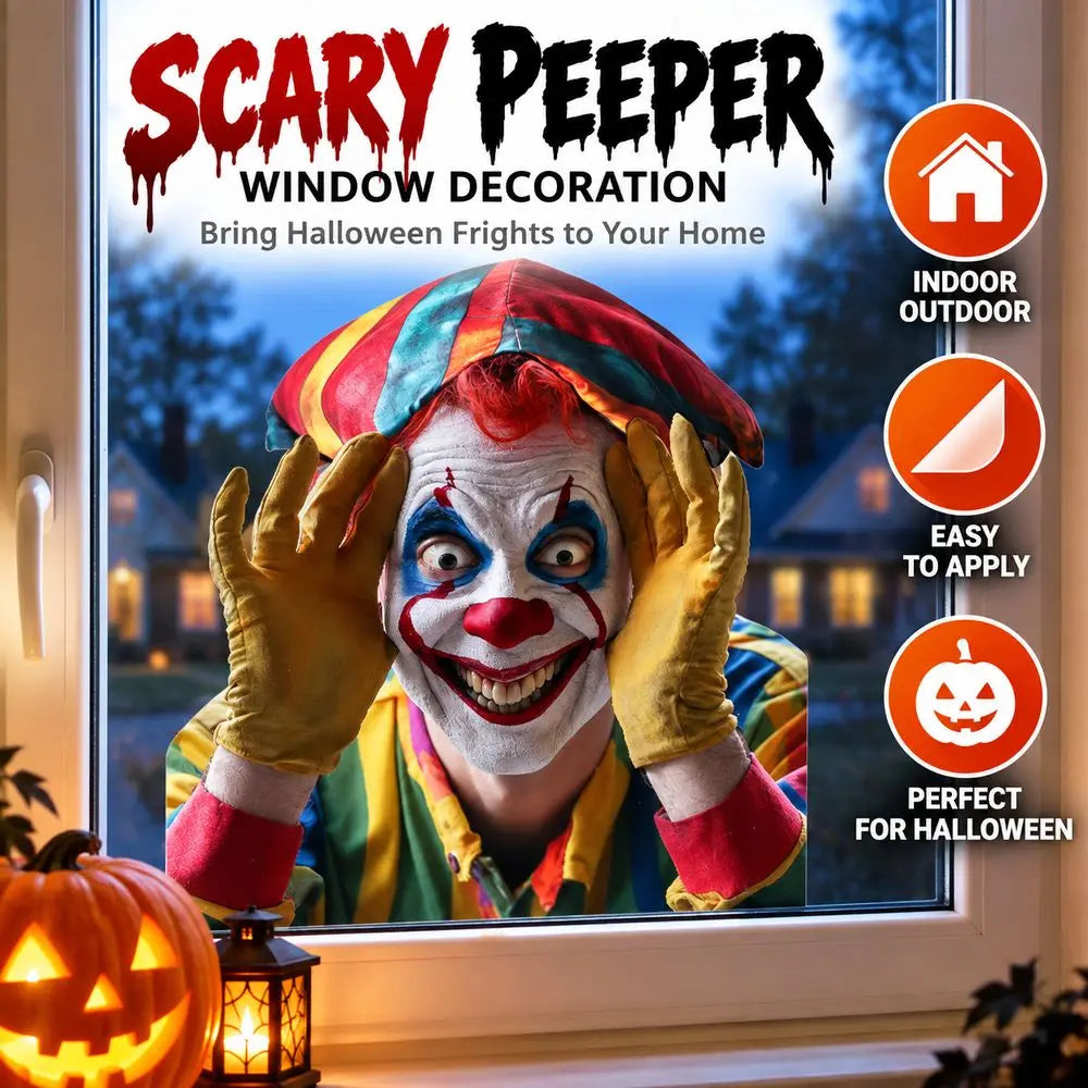 Halloween Spooky Face Static Window Cling