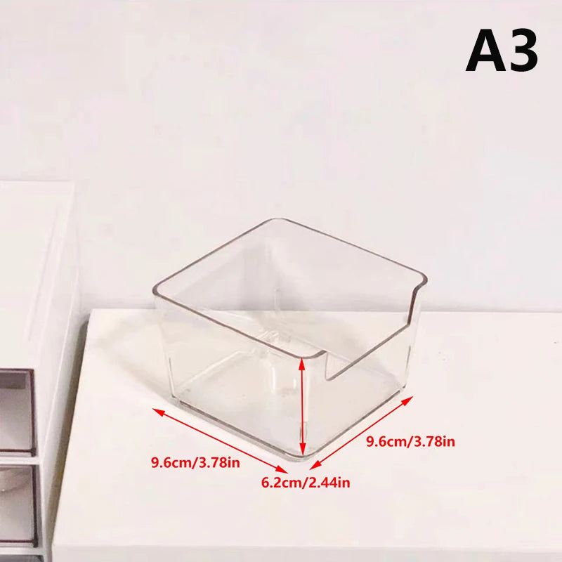 Acrylic Transparent Storage Box – Desktop Organizer for Cosmetics, Facial Masks, and Household or Refrigerator Use