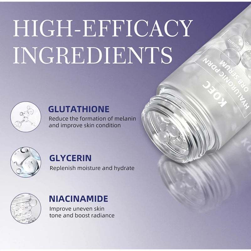 Hyaluronic Acid & Salmon DNA PDRN Beads Serum for Face – Hydrating, Firming, Anti-Aging, Brightening Korean Skincare Essence