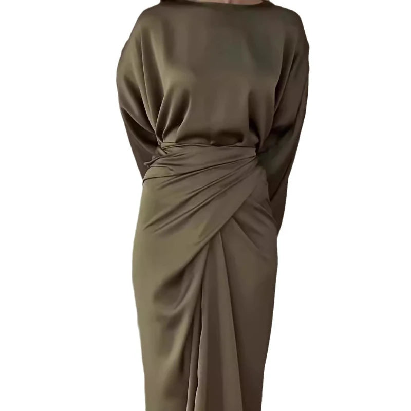 Elegant Women’s Lace-Up Long Dress – Formal, Banquet, and Party Gown
