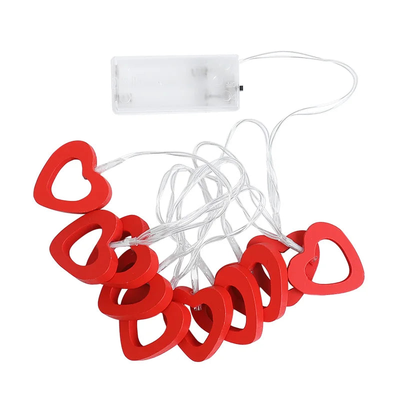 10 LED Heart String Lights – Decorative Garland for Valentine’s Day, Weddings, Birthdays, and Home